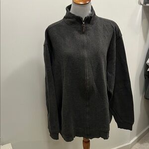 Tasso Elba Men's Dark Gray Zip Front Sweater